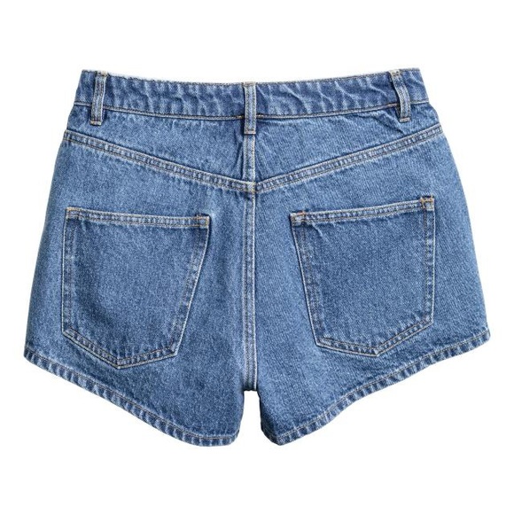 H&M Coachella Embroidered High Waist Jean Shorts - Picture 2 of 5